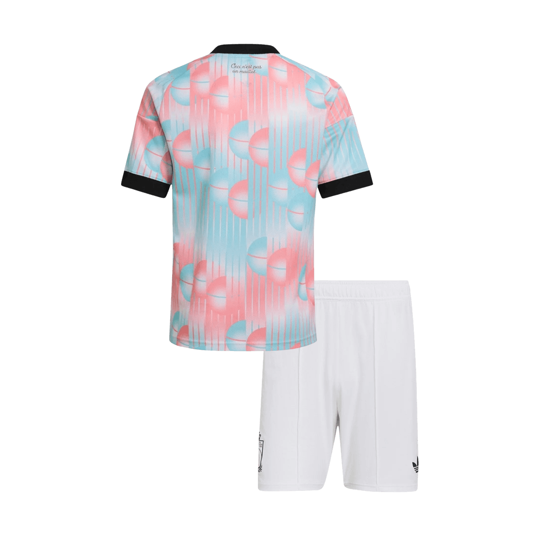 Belgium Away World Cup 2026 Kit Pink & Blue Kids