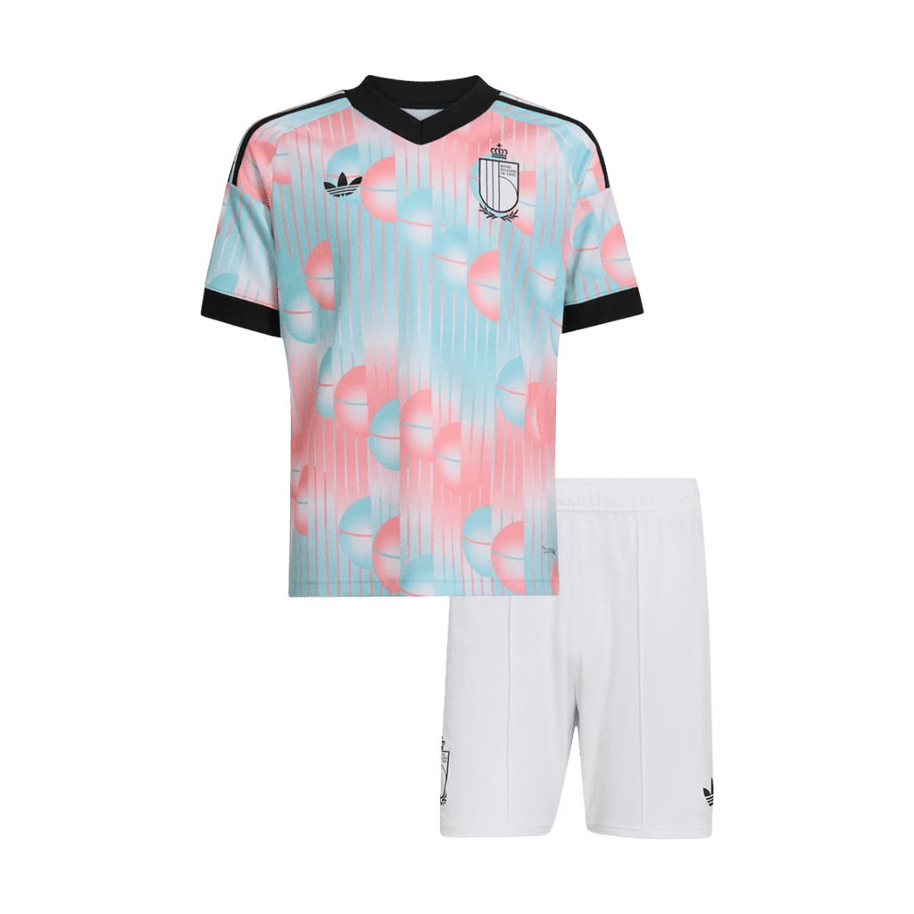 Belgium Away World Cup 2026 Kit Pink & Blue Kids