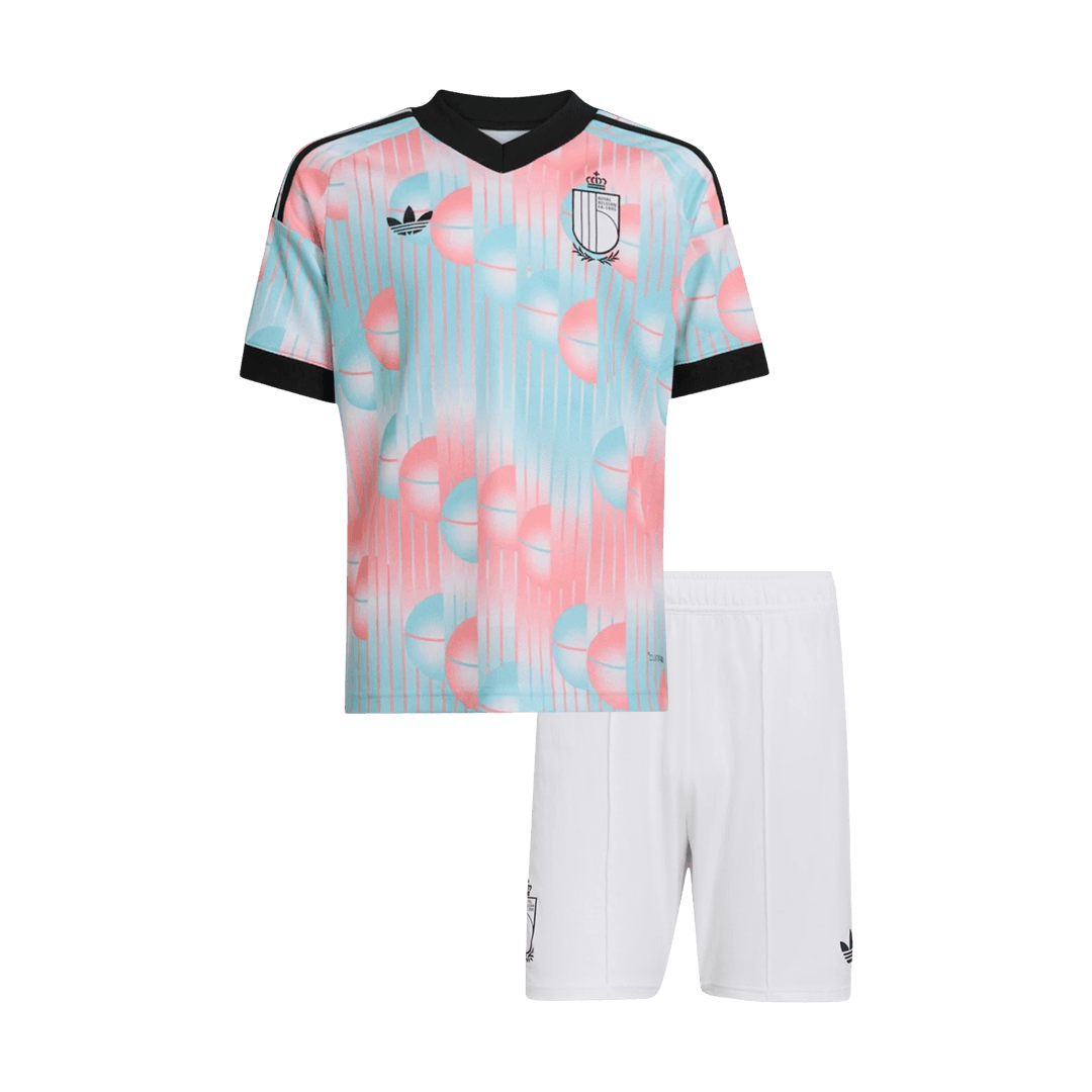 Belgium Away World Cup 2026 Kit Pink & Blue Kids