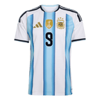 Argentina J.ÁLVAREZ #9 Home World Cup 2026 Jersey White & Blue Men's