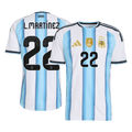 Argentina L.MARTÍNEZ #22 Home World Cup 2026 Jersey Player's Version White & Blue Men's