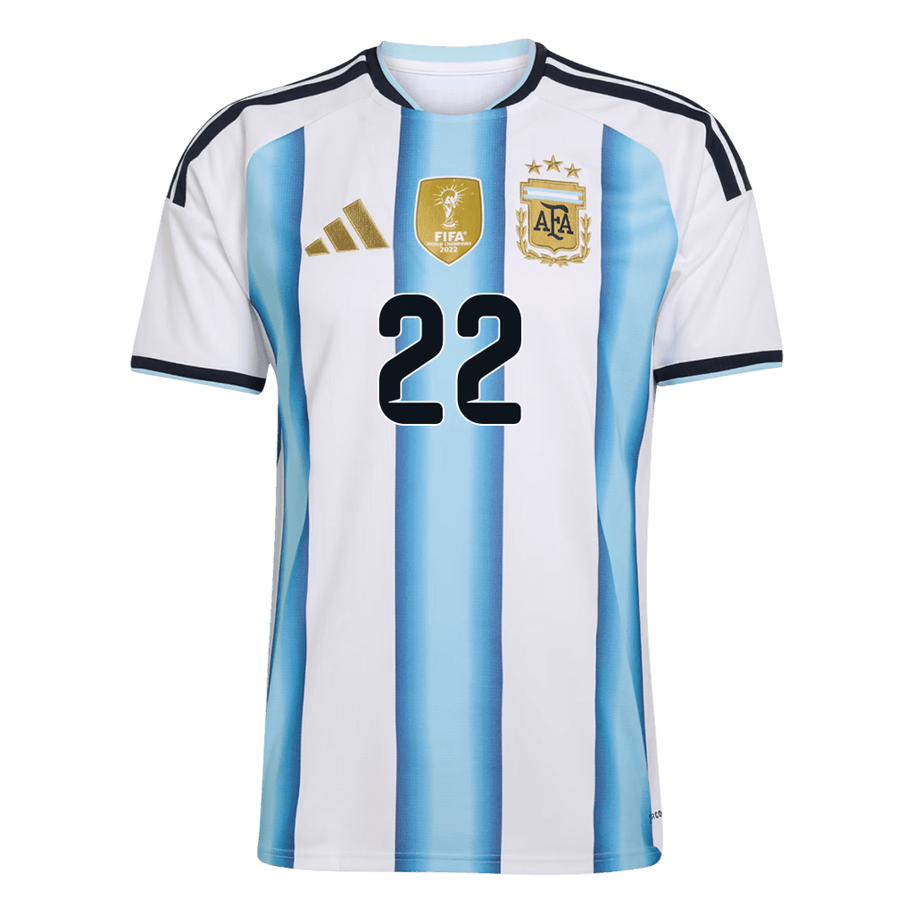 Argentina L.MARTÍNEZ #22 Home World Cup 2026 Jersey White & Blue Men's
