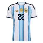 Argentina L.MARTÍNEZ #22 Home World Cup 2026 Jersey White & Blue Men's