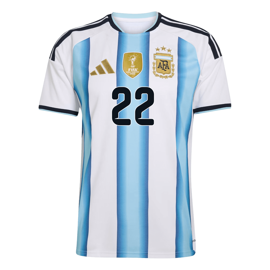 Argentina L.MARTÍNEZ #22 Home World Cup 2026 Jersey White & Blue Men's
