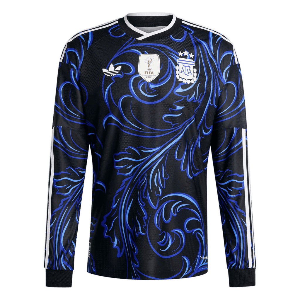 Argentina Away World Cup 2026 Long Sleeve Jersey Blue & Black Men's