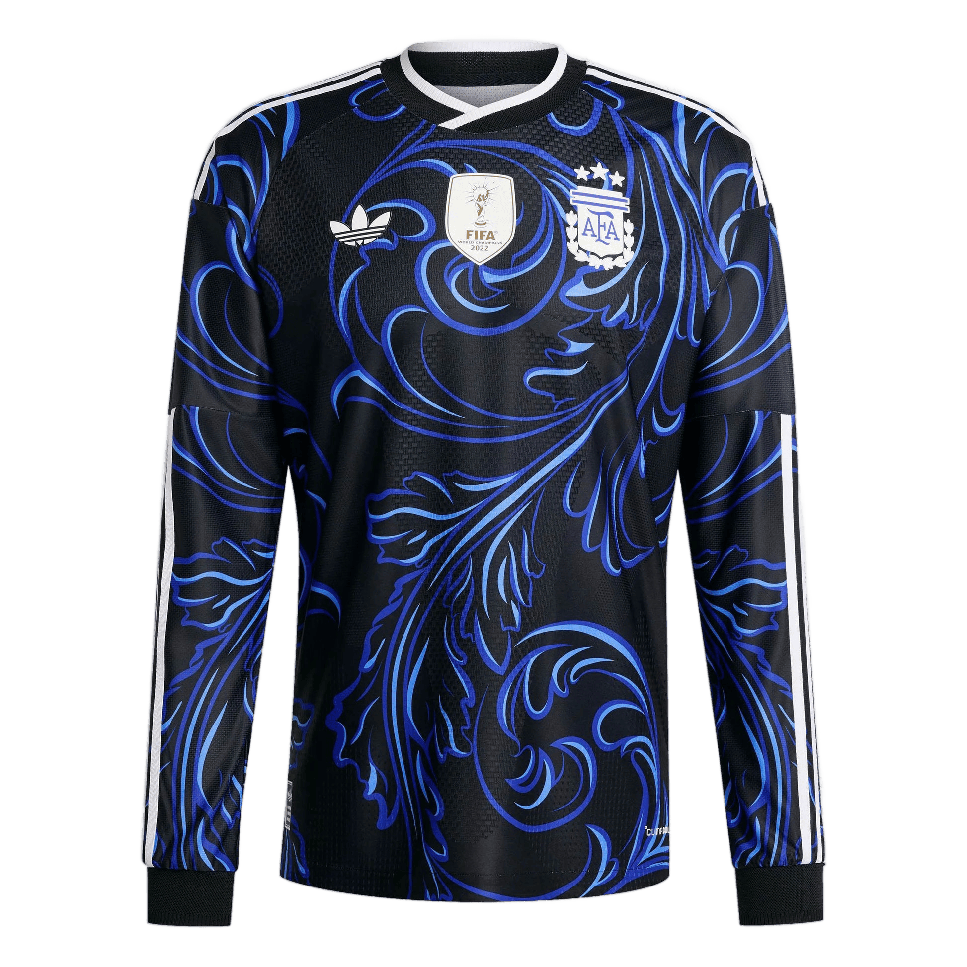 Argentina Away World Cup 2026 Long Sleeve Jersey Blue & Black Men's