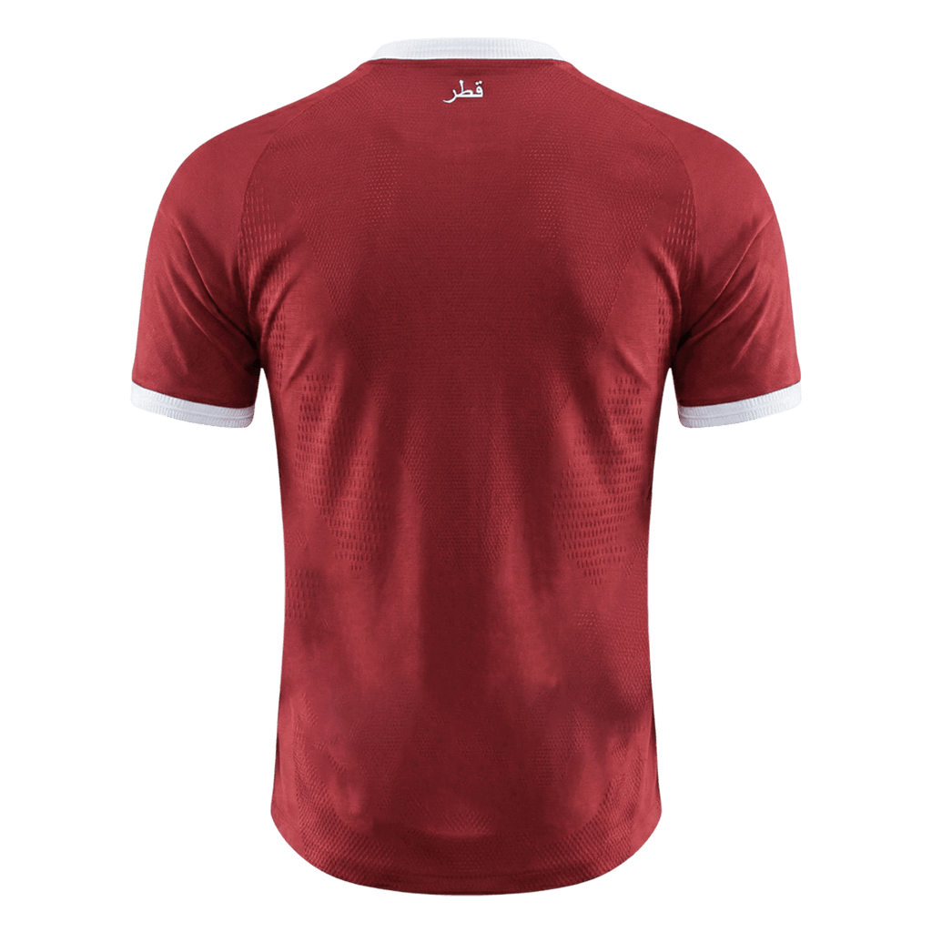 Qatar Home World Cup 2026 Jersey Player's Version Dark Red Men's
