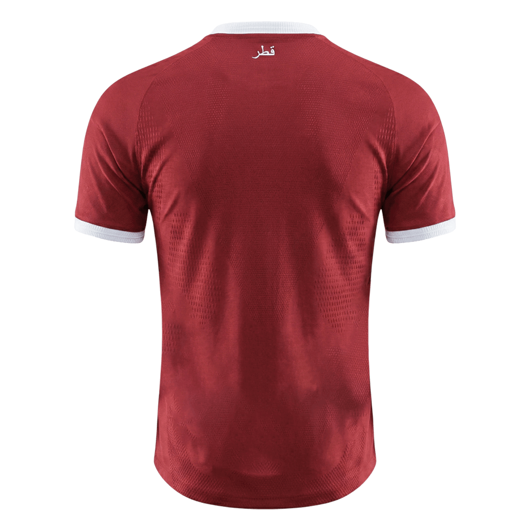 Qatar Home World Cup 2026 Jersey Player's Version Dark Red Men's