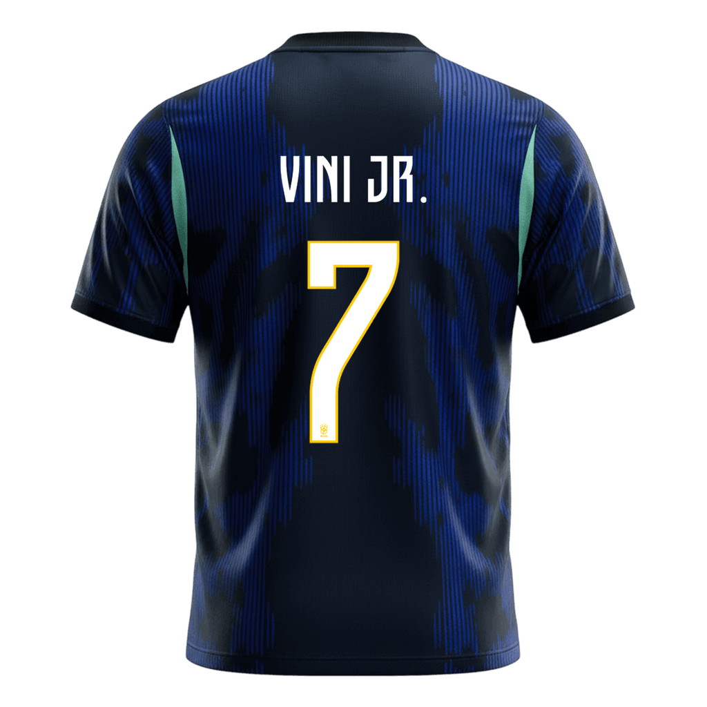 Brazil VINI JR. #7 Away World Cup 2026 Jersey Blue & Black Men's