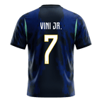 Brazil VINI JR. #7 Away World Cup 2026 Jersey Blue & Black Men's