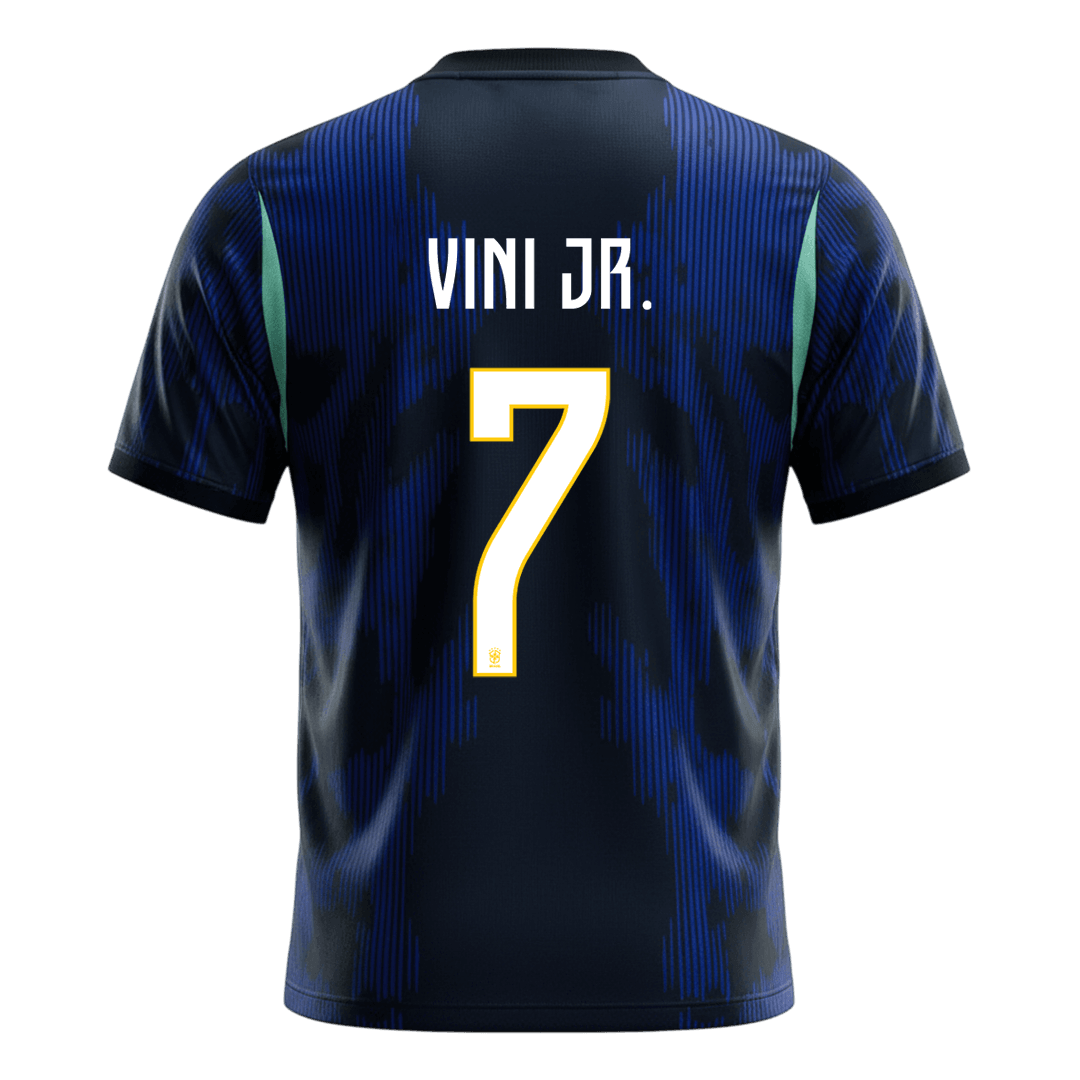Brazil VINI JR. #7 Away World Cup 2026 Jersey Blue & Black Men's