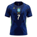 Brazil VINI JR. #7 Away World Cup 2026 Jersey Blue & Black Men's