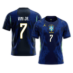 Brazil VINI JR. #7 Away World Cup 2026 Jersey Blue & Black Men's