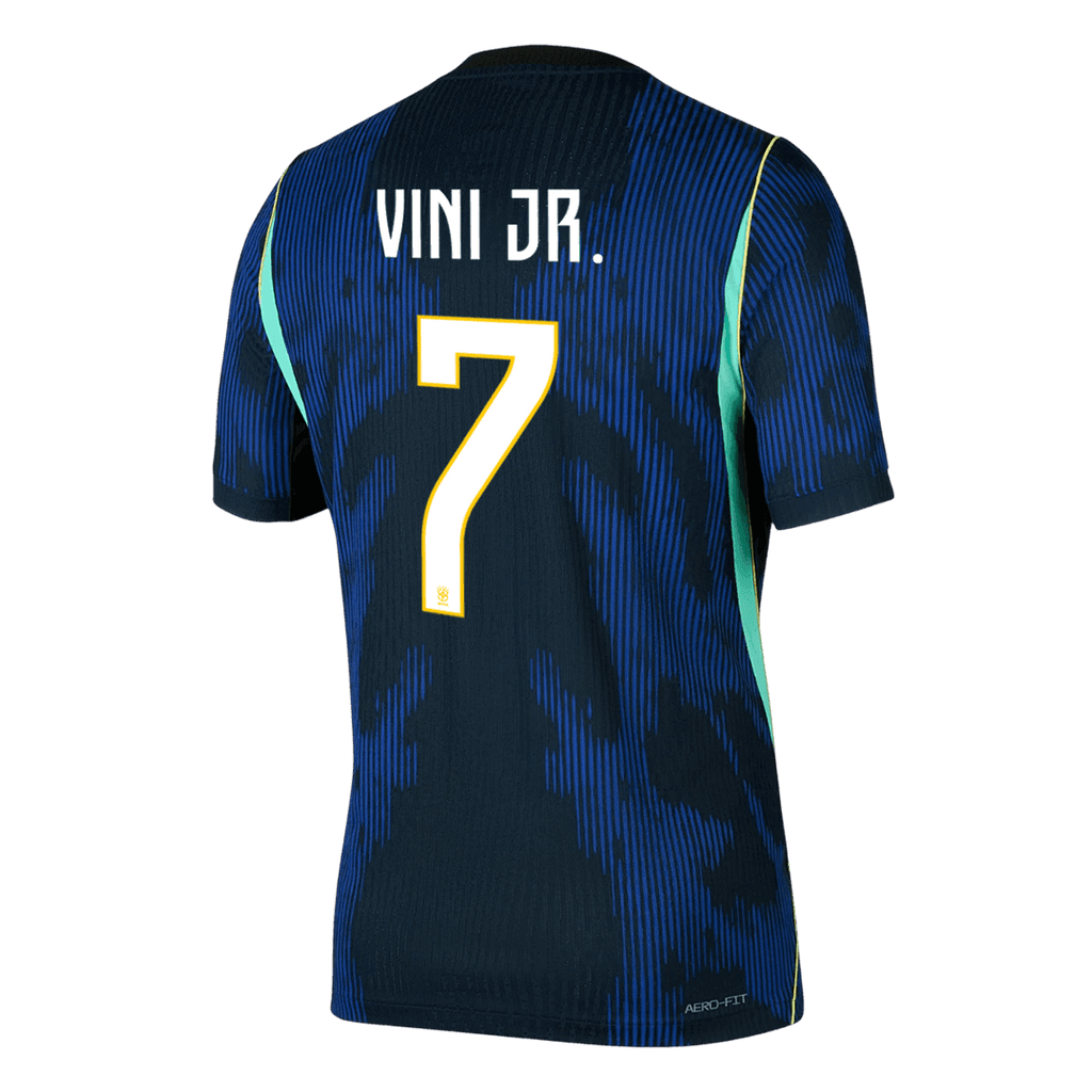 Brazil VINI JR. #7 Away World Cup 2026 Jersey Player's Version Blue & Black Men's