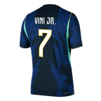 Brazil VINI JR. #7 Away World Cup 2026 Jersey Player's Version Blue & Black Men's