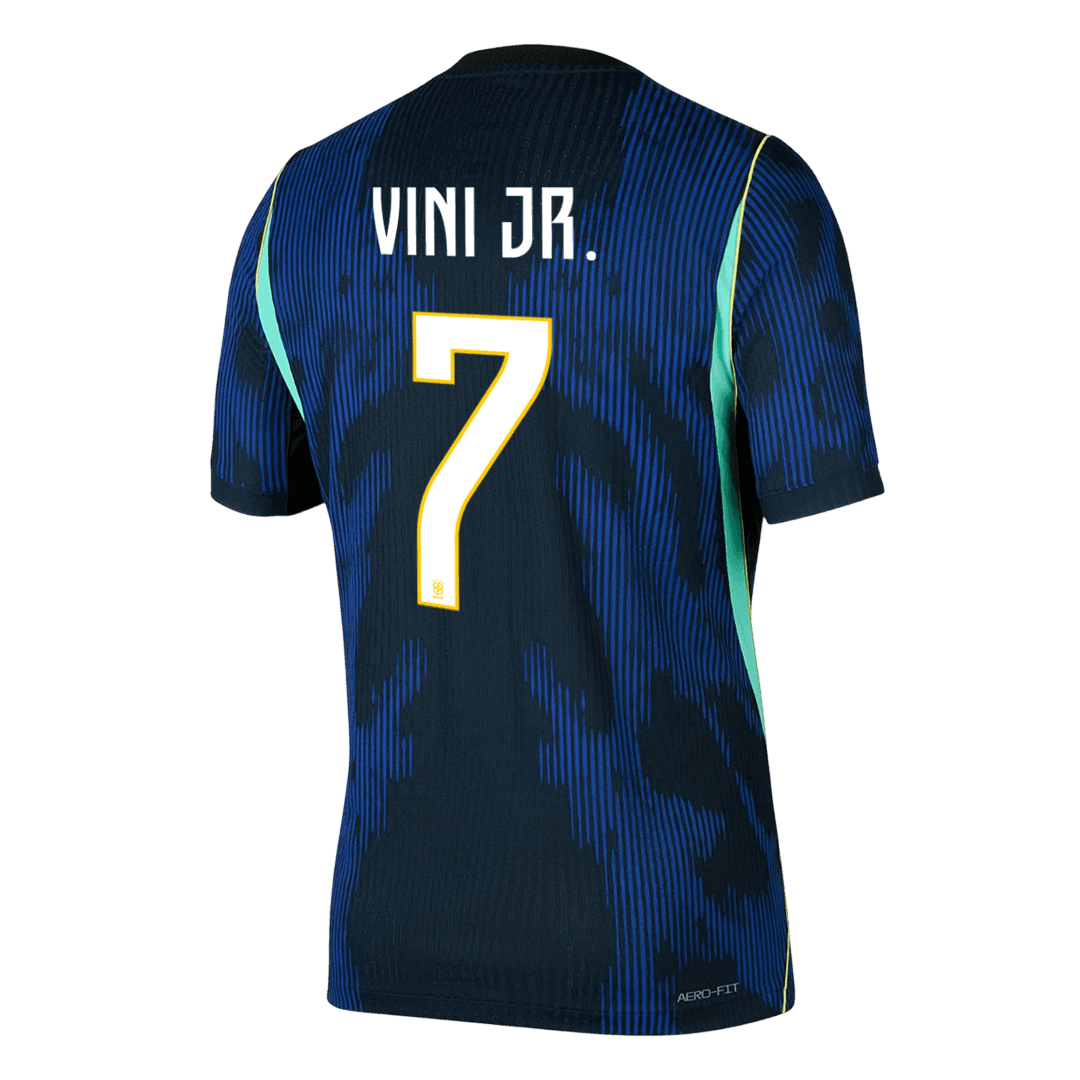 Brazil VINI JR. #7 Away World Cup 2026 Jersey Player's Version Blue & Black Men's