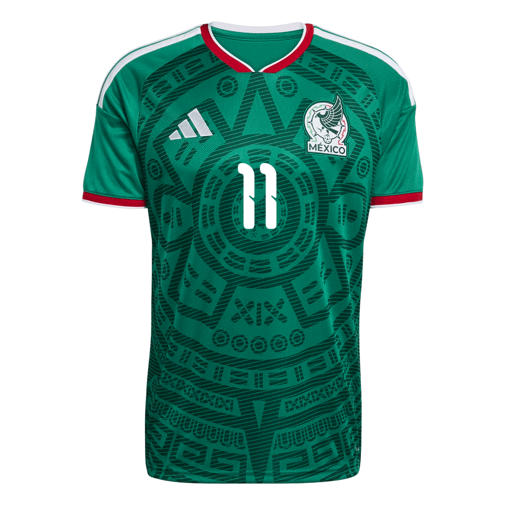 Mexico S.GIMENEZ #11 Home World Cup 2026 Jersey Green Men's