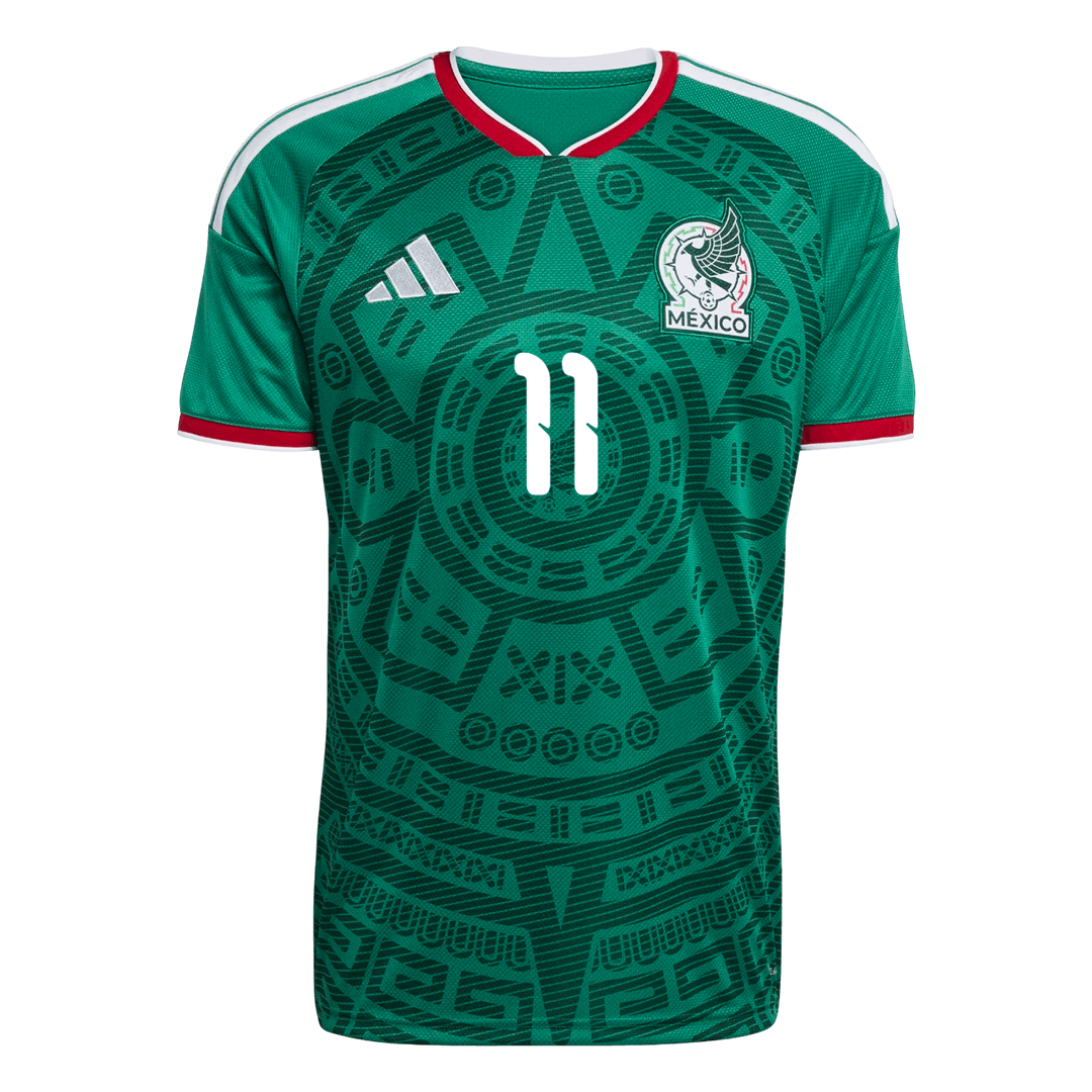 Mexico S.GIMENEZ #11 Home World Cup 2026 Jersey Green Men's