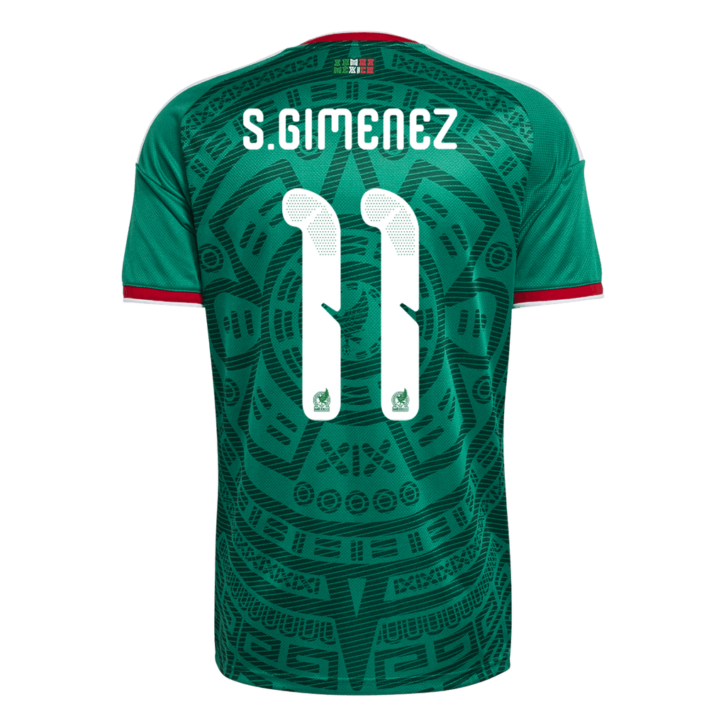 Mexico S.GIMENEZ #11 Home World Cup 2026 Jersey Green Men's