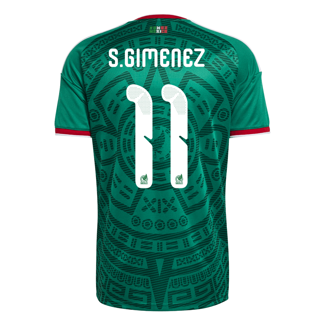 Mexico S.GIMENEZ #11 Home World Cup 2026 Jersey Green Men's