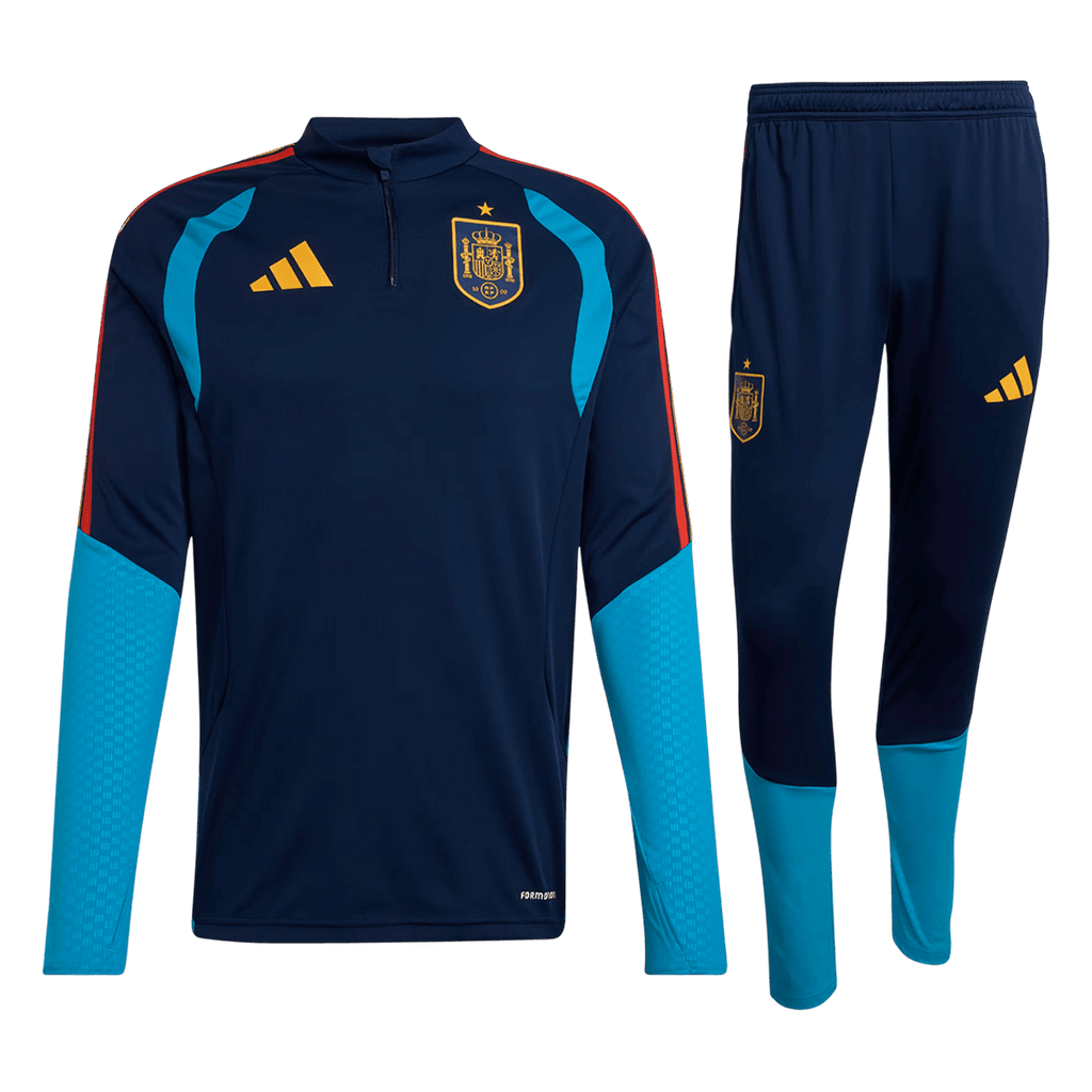 Spain World Cup 2026 Quarter Zip Tracksuit Navy Blue Men's