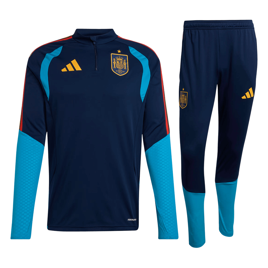 Spain World Cup 2026 Quarter Zip Tracksuit Navy Blue Men's