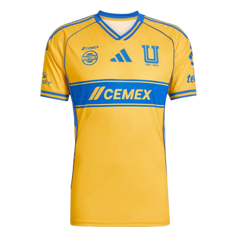 Tigres UANL Home 2025/26 Jersey Yellow Men's