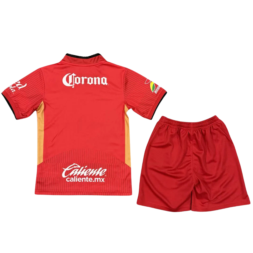 Toluca Home 2025/26 Kit Red Kids