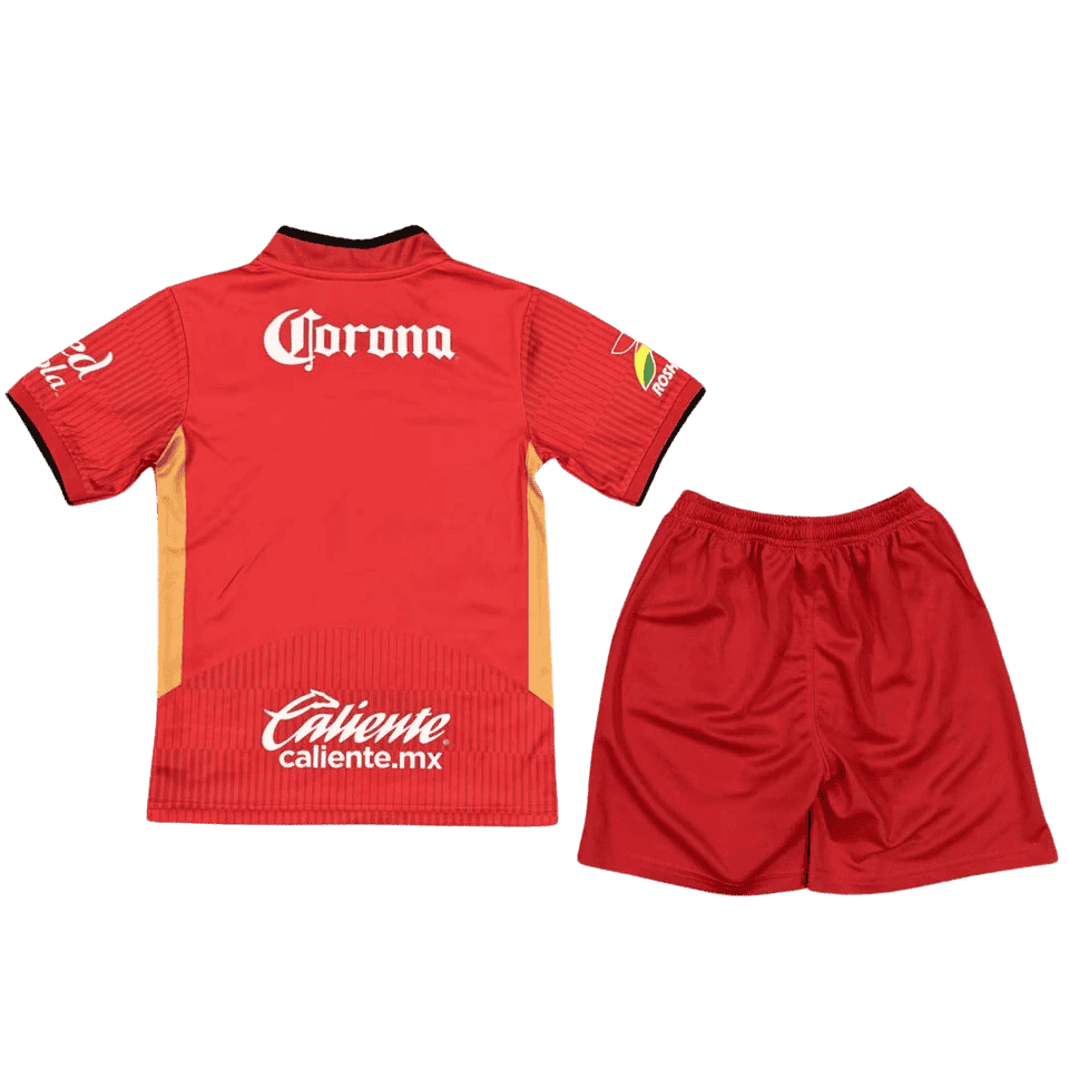Toluca Home 2025/26 Kit Red Kids