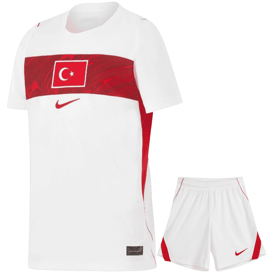 Turkiye Away World Cup 2026 Kit White Kids