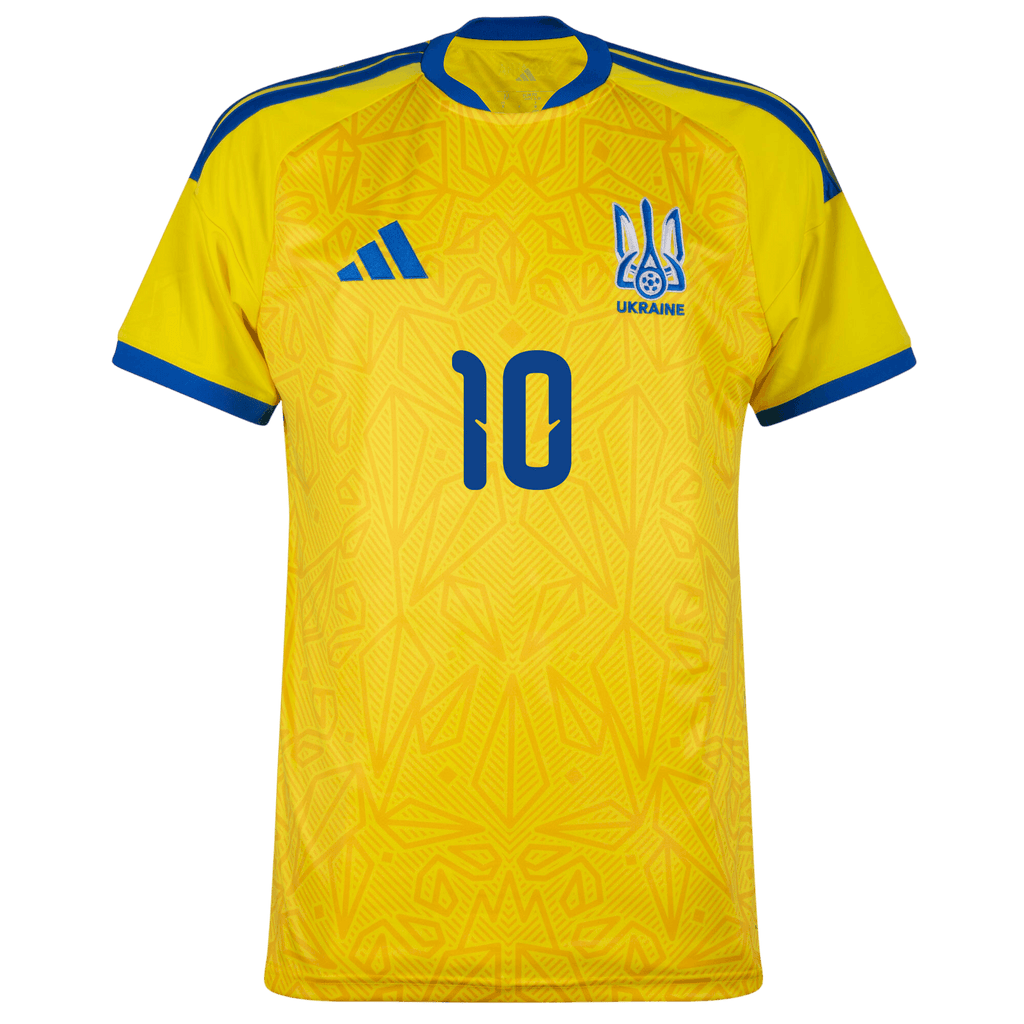 Ukraine SHAPARENKO #10 Home World Cup 2026 Jersey Yellow Men's