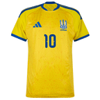 Ukraine SHAPARENKO #10 Home World Cup 2026 Jersey Yellow Men's