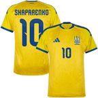 Ukraine SHAPARENKO #10 Home World Cup 2026 Jersey Yellow Men's
