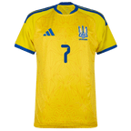 Ukraine SHEVCHENKO #7 Home World Cup 2026 Jersey Yellow Men's