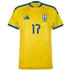 Ukraine ZINCHENKO #17 Home World Cup 2026 Jersey Yellow Men's