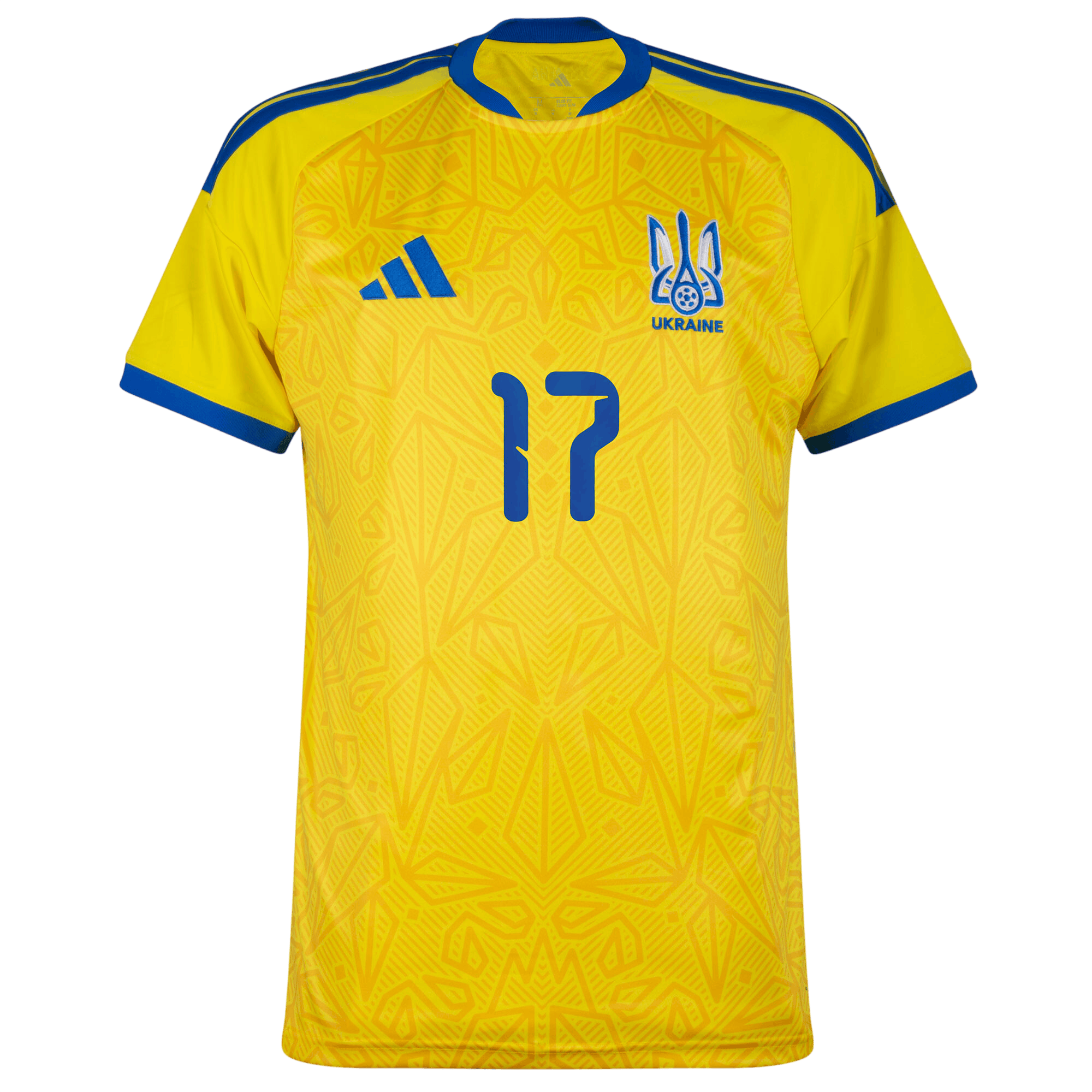Ukraine ZINCHENKO #17 Home World Cup 2026 Jersey Yellow Men's
