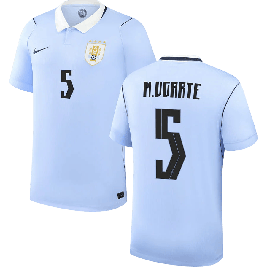 Uruguay M. UGARTE #5 Home World Cup 2026 Jersey Light Blue Men's