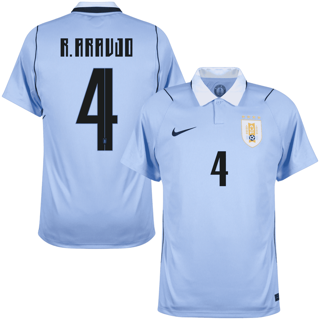 Uruguay R. ARAUJO #4 Home World Cup 2026 Jersey Light Blue Men's