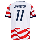 USA AARONSON #11 Home World Cup 2026 Jersey Red & White Men's