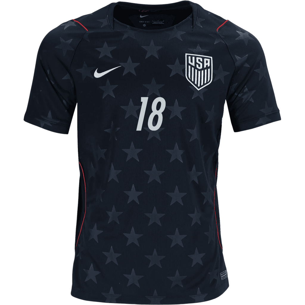 USA ARFSTEN #18 Away World Cup 2026 Jersey Black Men's