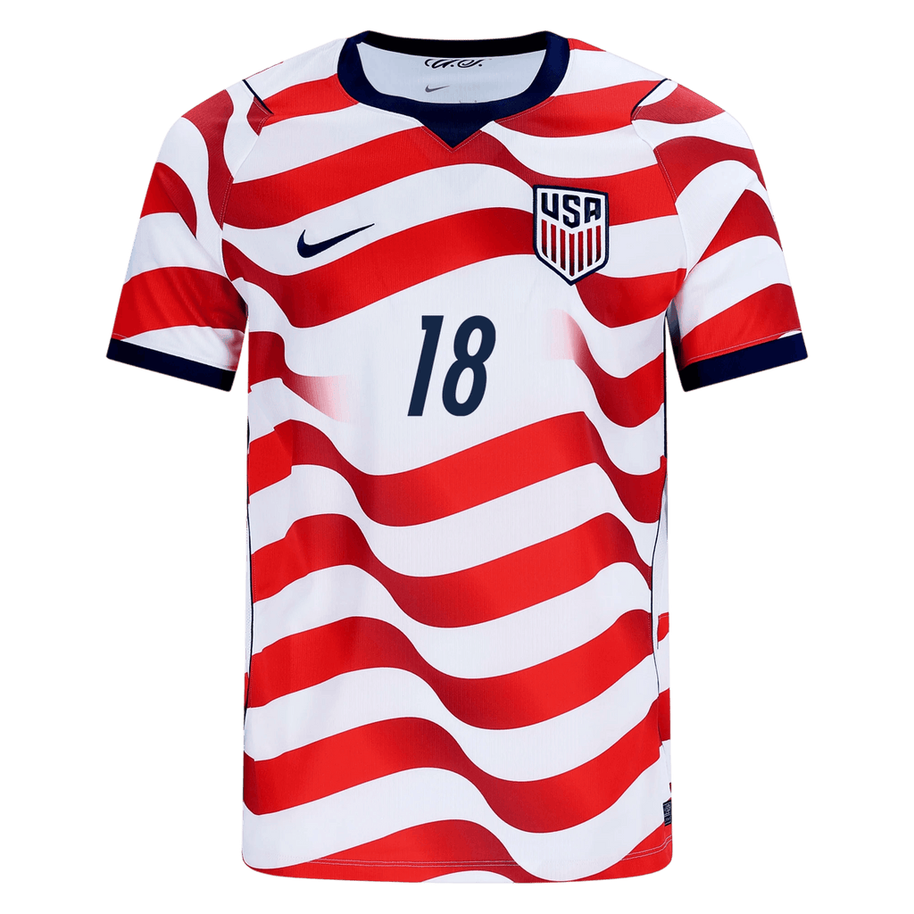 USA ARFSTEN #18 Home World Cup 2026 Jersey Red & White Men's