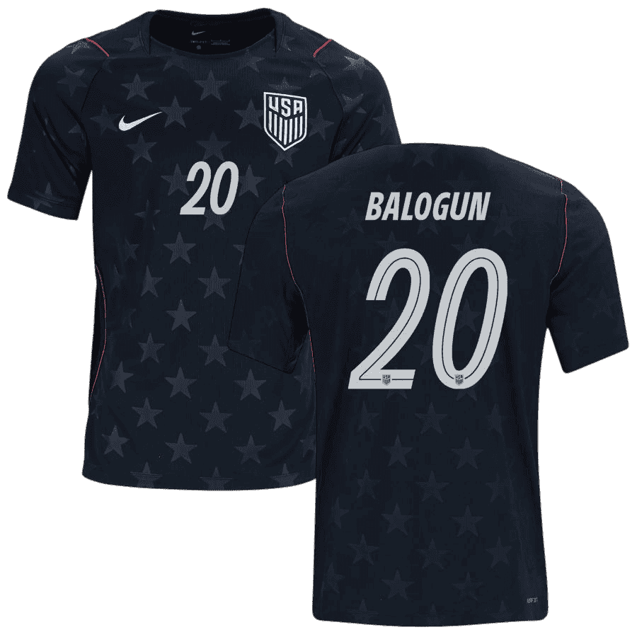 USA BALOGUN #20 Away World Cup 2026 Jersey Black Men's