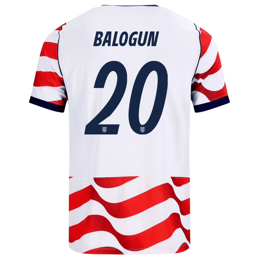 USA BALOGUN #20 Home World Cup 2026 Jersey Red & White Men's