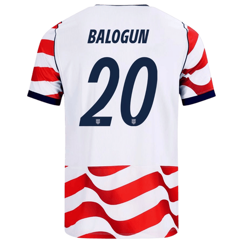 USA BALOGUN #20 Home World Cup 2026 Jersey Red & White Men's