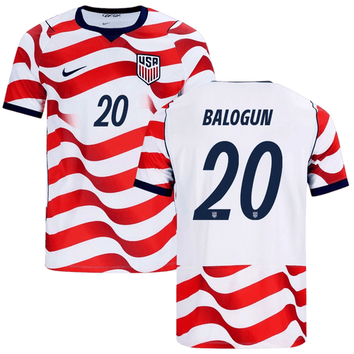 USA BALOGUN #20 Home World Cup 2026 Jersey Red & White Men's