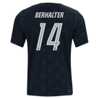 USA BERHALTER #14 Away World Cup 2026 Jersey Black Men's