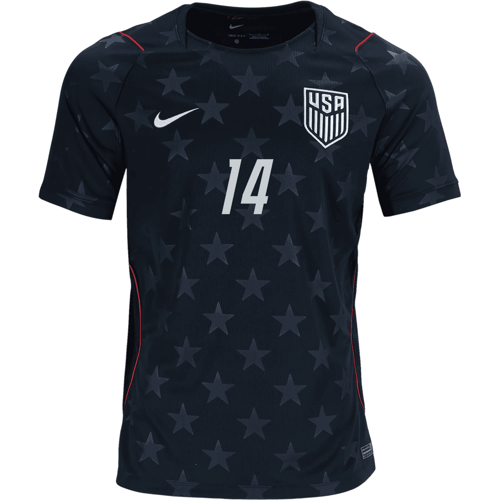 USA BERHALTER #14 Away World Cup 2026 Jersey Black Men's