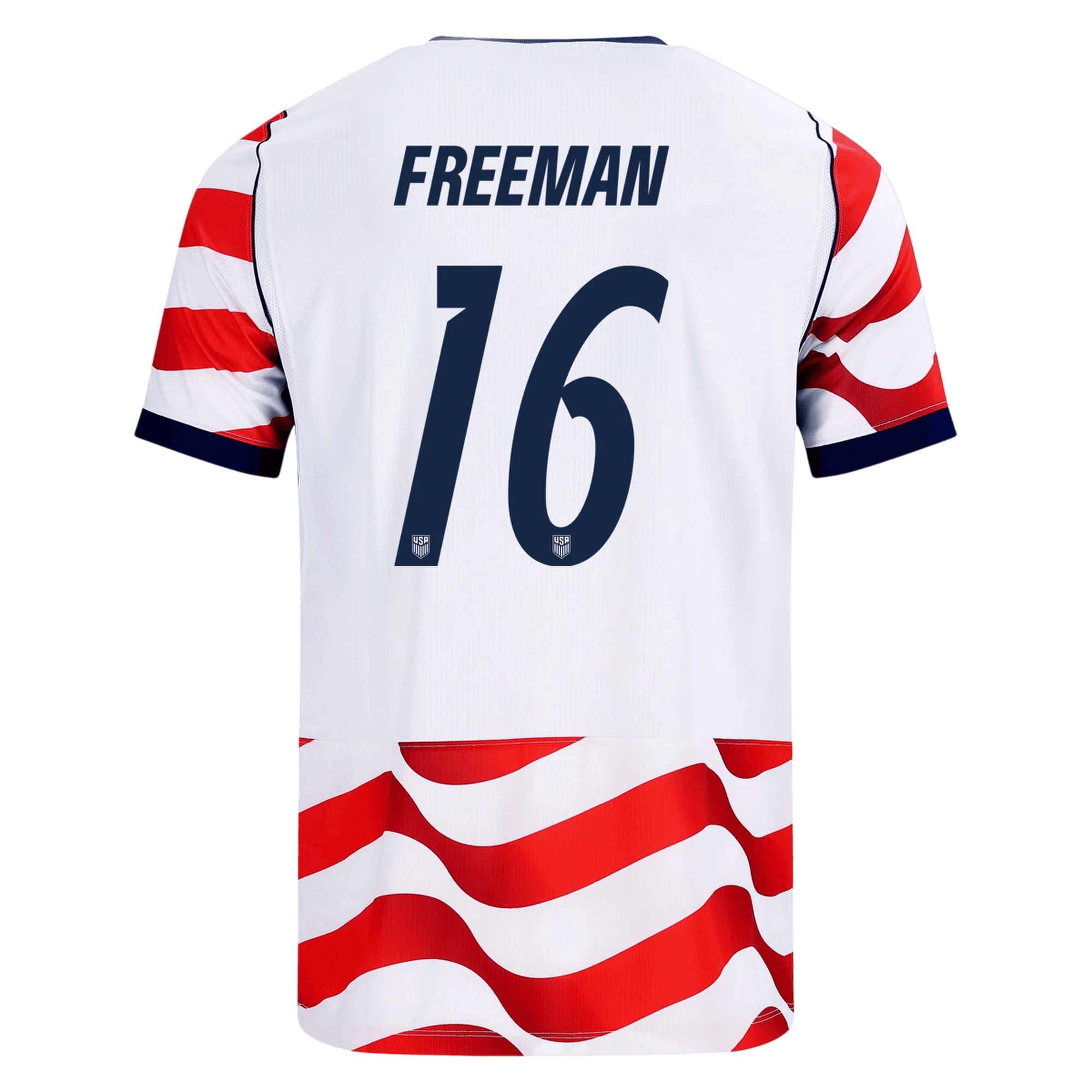 USA FREEMAN #16 Home World Cup 2026 Jersey Red & White Men's