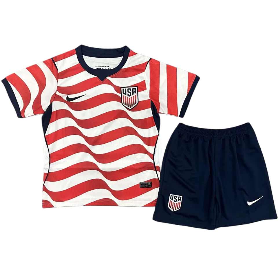 USA Home World Cup 2026 Kit Red & White Kids