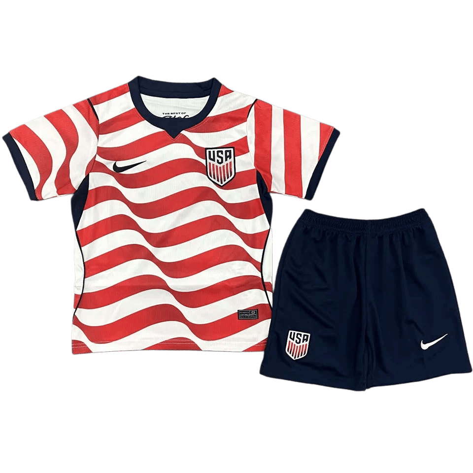 USA Home World Cup 2026 Kit Red & White Kids
